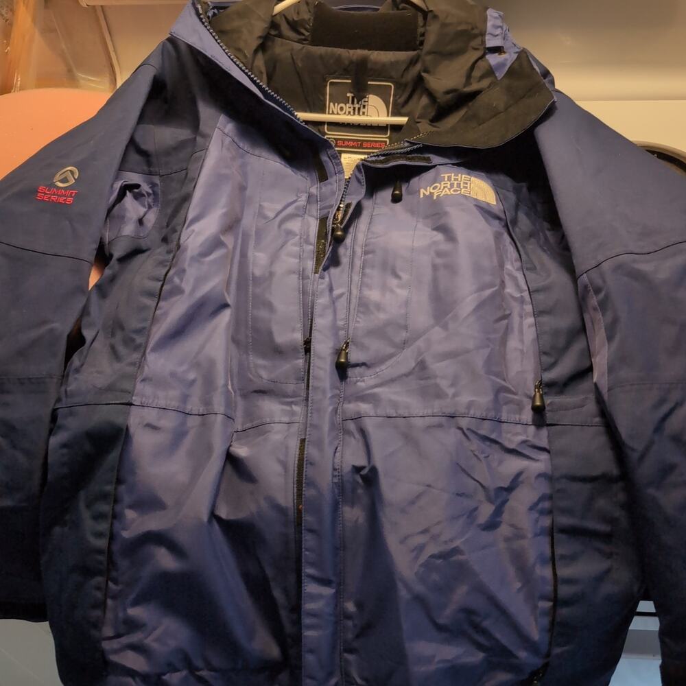 North Face Summit Series Jacket woman's Blue 3in1 Shell Only GTX XCR Waterproof